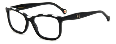 Designer Women Carolina Herrera Eyeglasses: HER 0147 - Black- SpecSMART Eye Clinic (Diagonal View)